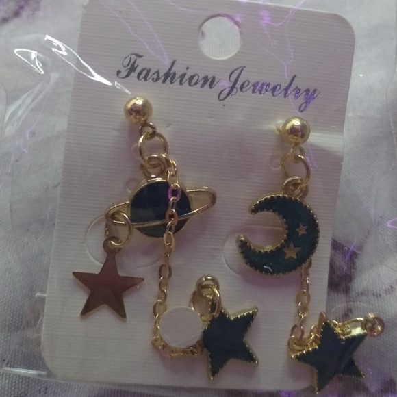Sun and moon fashion jewelery earrings - Picture 3 of 5